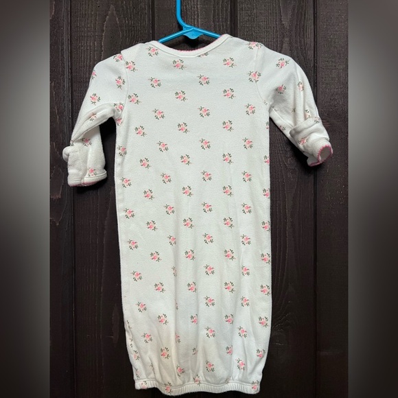 Janie & Jack Infant Baby Girl One Piece Sleeper Flower Pattern Size 3-6 Months. - Picture 2 of 3